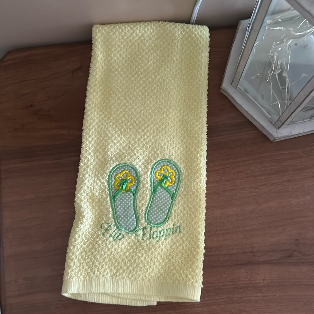 Flip flops towel